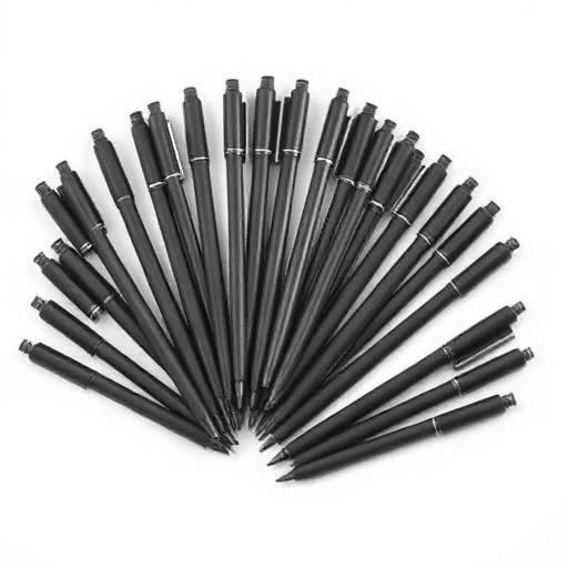Black Gel Ink Pens 24 Pack - Fine Point 0.5mm Smooth Writing