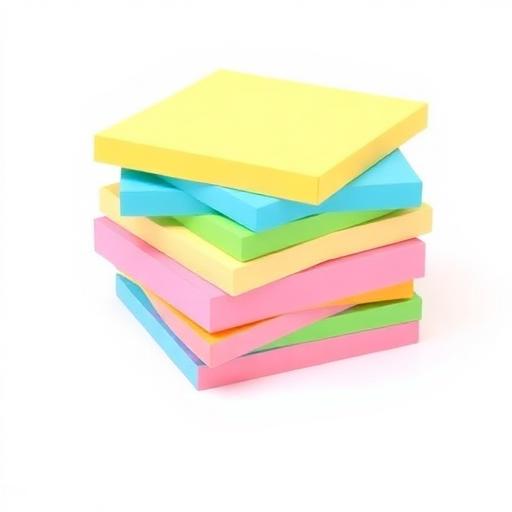 Sticky Notes Pads Bulk Pack - 12 Pads, Bright Colors, 3x3 inch