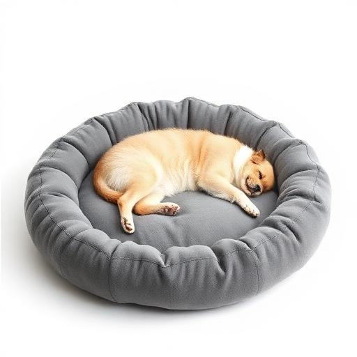 Calming Round Pet Bed Medium - Anti-Anxiety Faux Fur Donut Cuddler